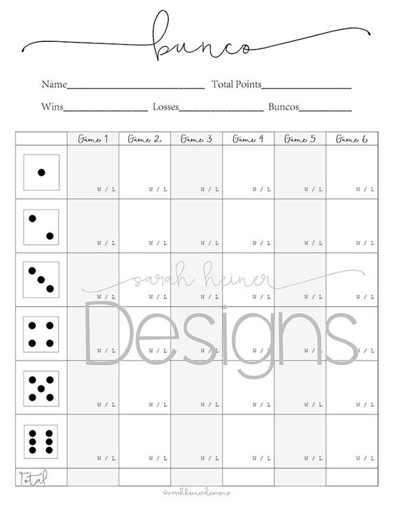 Crafty image pertaining to cute bunco score sheets printable Légend image with regard to cute bunco score sheets printable