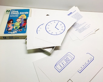 Ideal Time Flash Cards - Aprox. 5" x 7" Cards - No 7231