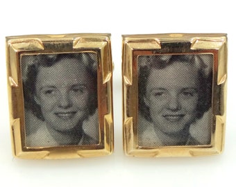 Retro Photo Cufflinks Never Used New Old Store Stock Cuff Links