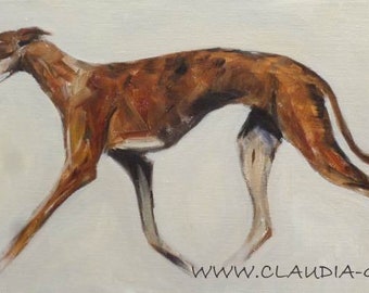 Spanish Greyhound (Galgo) original painting