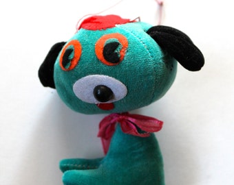 Vintage 1960's Hanging/Bouncing Dog Plush Doll!