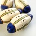 Set of Handmade Boho Ivory, Blue and Green Beads