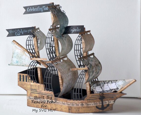 3d svg pirate ship galleon digital download from mysvghut