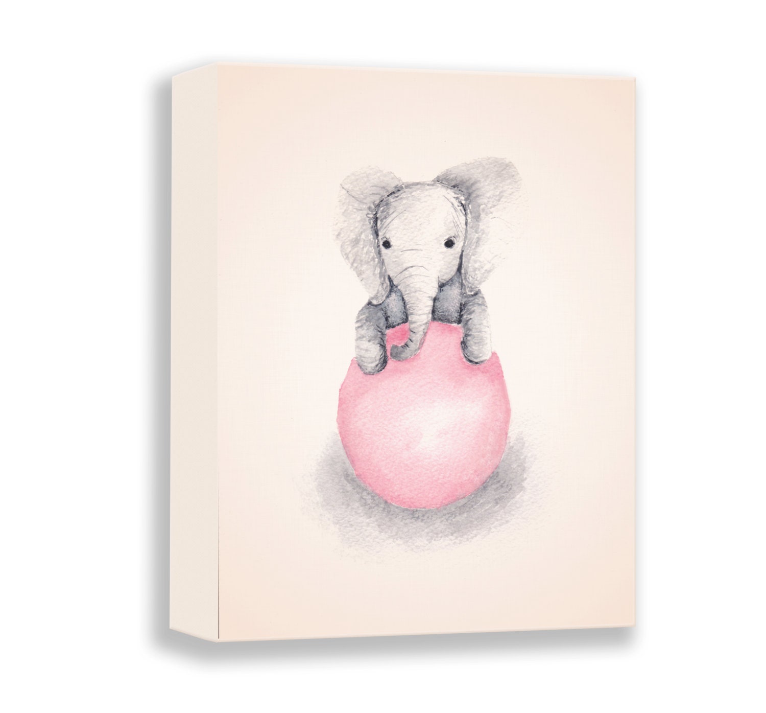 Elephant Canvas Print Elephant Nursery Art Kids Room Art