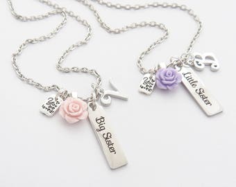 BIG SISTER NECKLACE-New Big Sister Gift-Personalized Big Sister Bar Necklace-New Sibling GIft-Future Big Sister Gift-Big Sister Bar Jewelry-