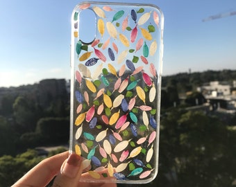 Handmade phone case/ pressed flower phone case/ preserved flower phone case/ dried flower phone case/ iphone cases/ iphone 6, 6s/ Iphone X