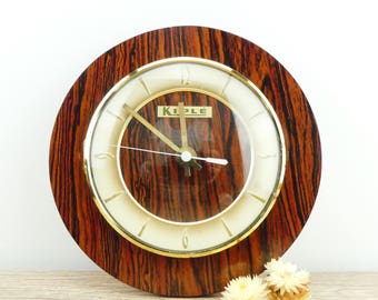 Wall clock - Vintage clock - Formica Clock - French clock - Kiplé - Formica wall clock - Industrial decor - Loft decor - Vintage retro