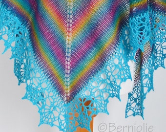 PAULA, Knit & crochet shawl pattern pdf
