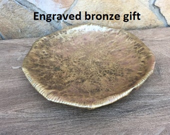 Bronze tray, bronze plate, bronze gift, bronze gift for him, bronze anniversary gifts for men, bronze bowl, bronze gift for men,bronze gifts