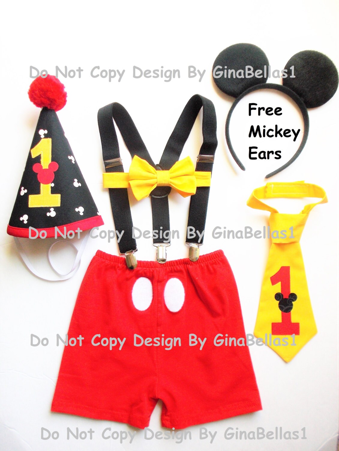 mickey smash cake outfit