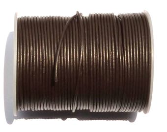 1 meter of chocolate brown waxed cord 1 mm