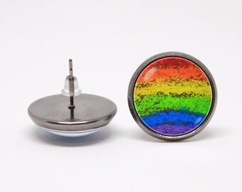 Rainbow earrings Colorful earrings Rainbow jewelry Rainbow jewellery Pride jewelry Gay pride earrings LGBT gift LGBT jewelry Pride earrings