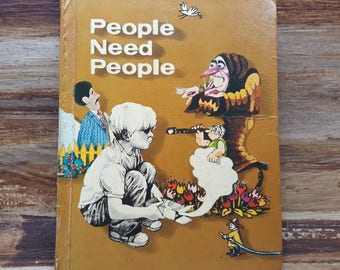 People Need People, 1973, vintage school book, vintage kids book