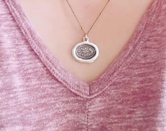 Trusted Wax Seal necklace in Italian - Fidati - Trust necklace - 109