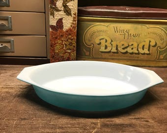 Vintage Pyrex Casserole Dish Blue