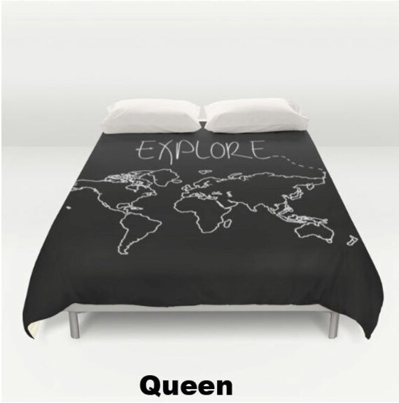 explore world map comforter or duvet cover twin twin xl