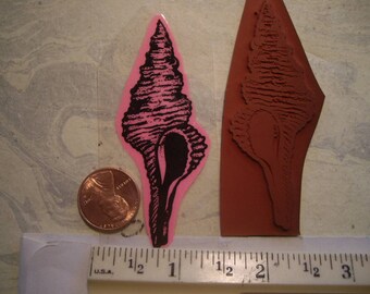 sea shell rubber stamp un-mounted scrapbooking rubber stamping seashell