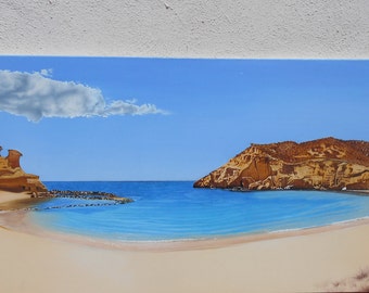 Beach, contemporary realism, sea scape, oil painting, beach scene, sand, sea scene