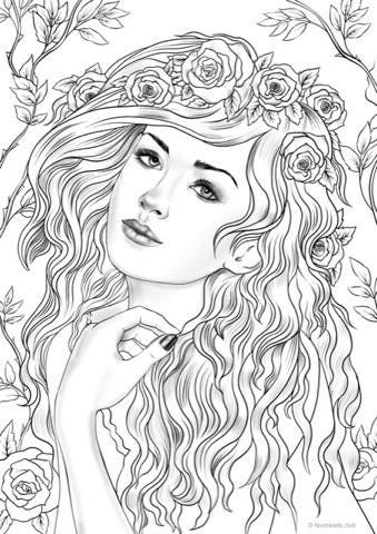 nymph printable adult coloring page from favoreads coloring