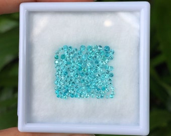 1.02ct.- Paraiba calibrated (38pcs./1.7mm) from Brazil. Perfect for jewelry makers and designers.