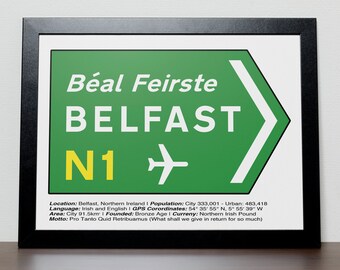 Irish Road signs - BELFAST