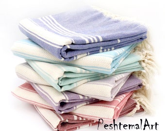 SALE Turkish Towel Stripe, Beach Towel, Peshtemal, Pool Towel, Fouta, Turkish Towels, wholesale towel bridesmaid gift, bsk