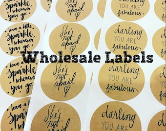 Wholesale Labels (10 Sheets of 12 Kraft Adhesive Labels)