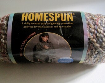 1 skein of Lion Brand Homespun yarn destash Quartz