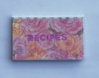 Handmade Pink 'Recipes' Blank Recipe book for Personal Recipes