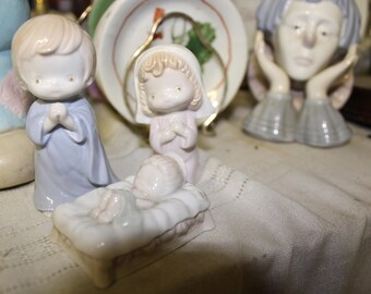Joseph and Mary baby jesus nativity figurines