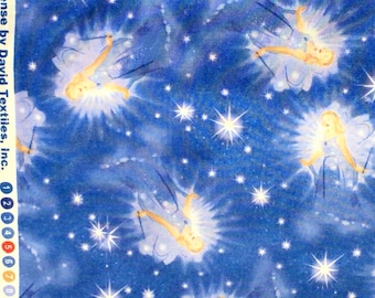 Blue Fairy Pinocchio fabric Thomas Kinkade Disney FQ or more