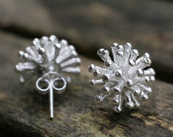 Silver Flower Studs - Silver Stud Earrings - Flower Stud Earrings - Sterling Studs - Silver Flower Earrings - Flower Studs - Flower Jewelry
