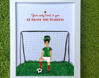 Be Fearless ~ Littke Frida Kahlo Inspired Art Print