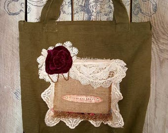 Rustic Vintage Gypsy Tote Bag