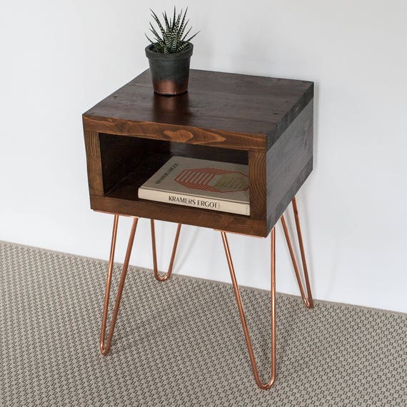 Ella Bedside Table Side Table Small Table Dark Oak