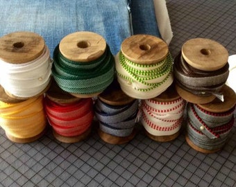 Faux headbands / endbands for your bookbinding projects - 10 colors 20cm each (total 2 meters)