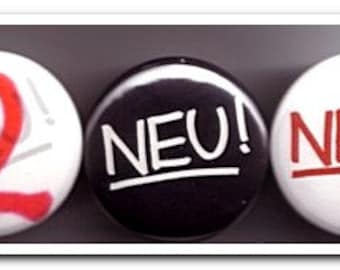 NEU! badges buttons pins neu german kraut rock kraftwerk