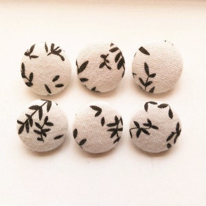 White Grass Fabric Cover Button Small Sew Shank Decoration Diy Accessories 0.86inch