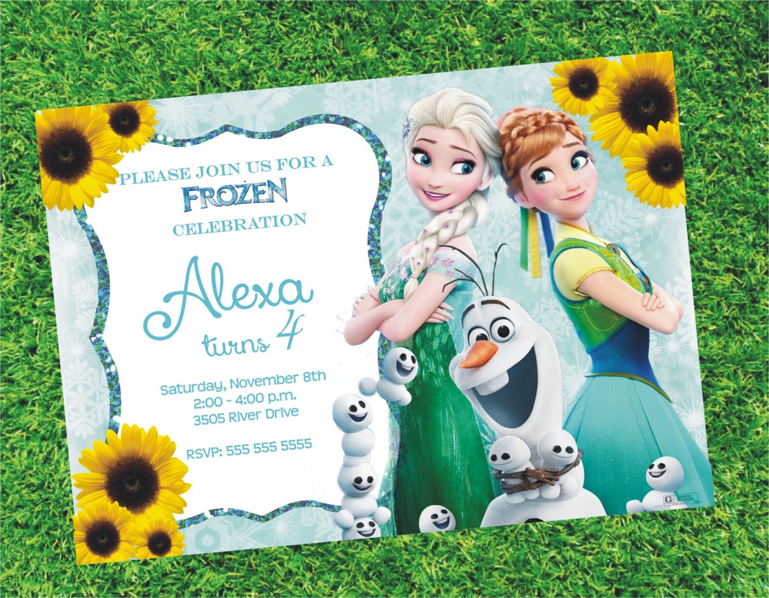 Frozen Fever Birthday Invitation Printable Frozen Fever