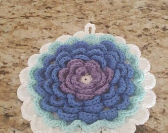 Crochet Flower Pot Holder