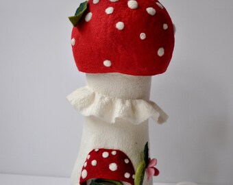 Children Filzlampe Fly Mushroom Fairy House