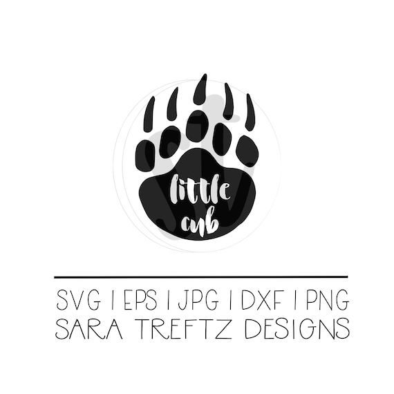 Download Little cub SVG cut file baby bear svg baby bear paw svg