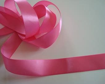 6 m lengths of satin ribbon pink girly 22 mm in width - 6 lengths