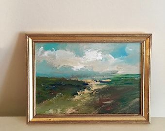 Landscape Painting- Framed- Small Painting - Original Painting- 6 x 9 approx. inch - including Frame - Collectible - Fine Art