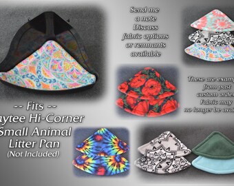 Fleece Corner Litter Box (Pan) Liners / Pads (Sold in Sets of 2)