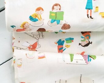 Kinder - Children(Cream Background) - Heather Ross - Windham Fabrics