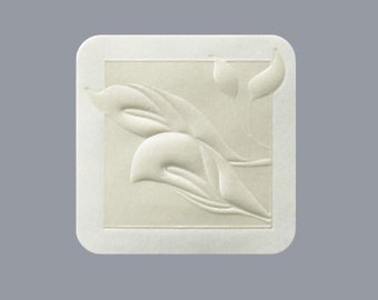 Embossed Calla Lily Wedding Stickers Envelope Seals (Pack of 25)