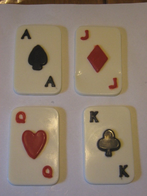 Set of 4 chocolate playing cards