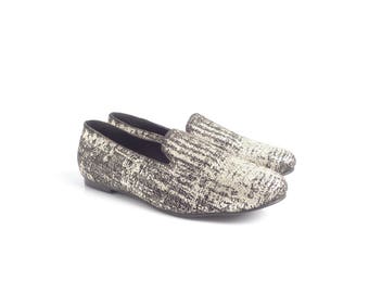 Shoes - Women's Shoes - Slip Ons - Brogues - Textile Womens shoes - Spring shoes - Loafer shoes - Autumn shoes - Handmade shoes