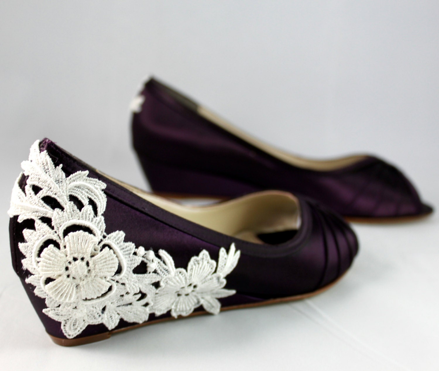 wedge heel wedding shoes